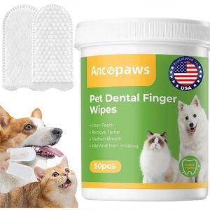 Ancopaws Pet Dental Finger Wipes